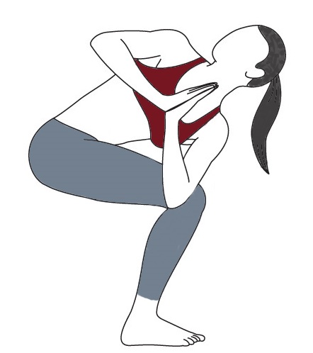 Best Woman doing Yoga chair pose Illustration download in PNG & Vector  format