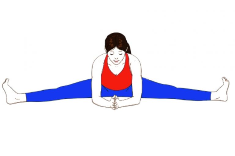 Upavistha Konasana Wide Angle Seated Forward Bend Yoga Pose