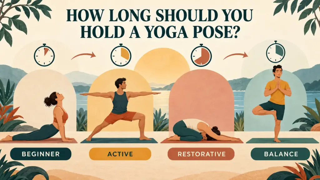 How Long Should You Hold a Yoga Pose? educational infographic